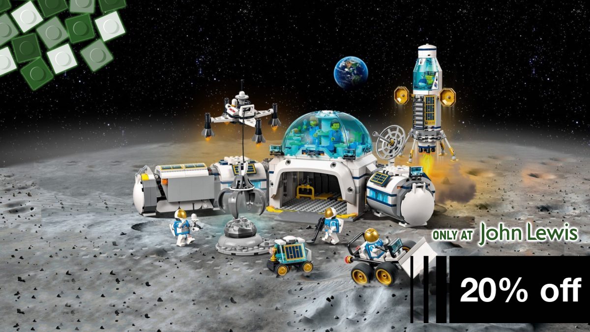 20% off LEGO CITY 60350 Lunar Research Base in John Lewis LEGO sale