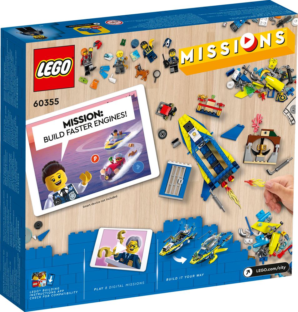 60355 WATER POLICE DETECTIVE MISSIONS box back