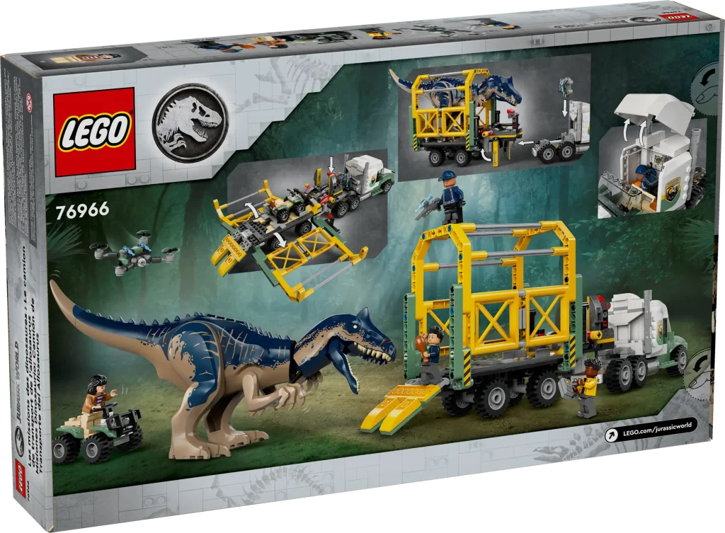 LEGO Jurassic World 76966 Dinosaur Missions Allosaurus Transport Truck 2 1024x753