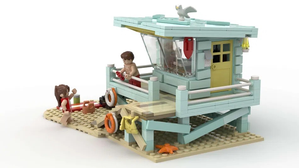 LEGO Ideas lifeguard shack back