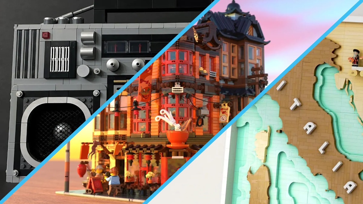 LEGO Ideas review adds ITALIA Poster and Makoto Markets