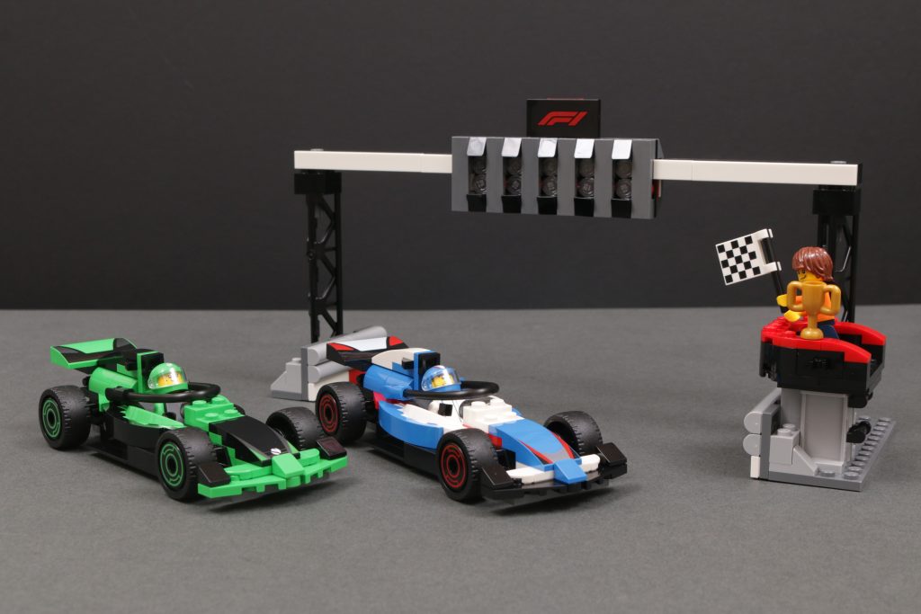 LEGO City 60474 F1 Grid with VCARB Sauber Race Cars review 11 1024x683
