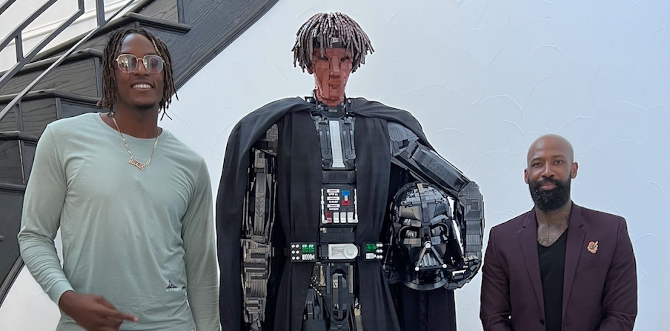 NBA player recreated as life-sized LEGO Darth Myles statue