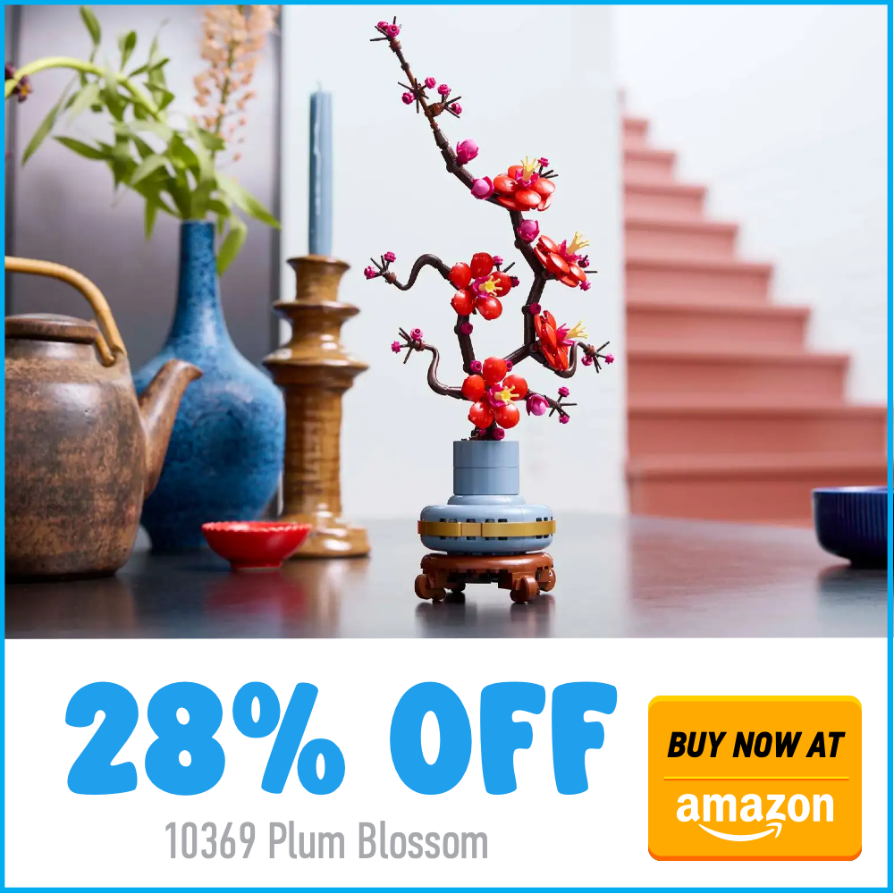 LEGO Botanicals 10369 Plum Blossom Amazon 28 off deal card