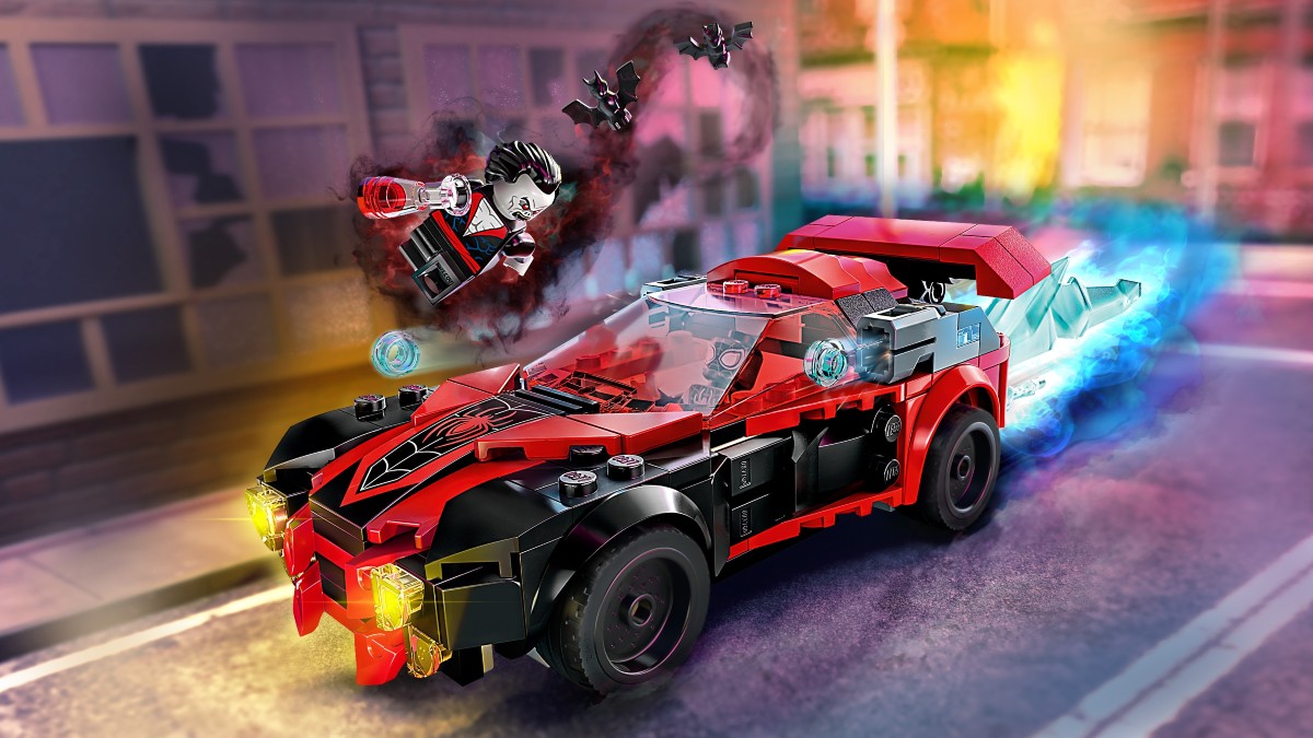 Yes, there’s blood in LEGO Marvel 76244 Miles Morales vs. Morbius 