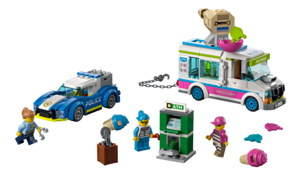 60314 Ice Cream Truck Police Chase contents 1024x615