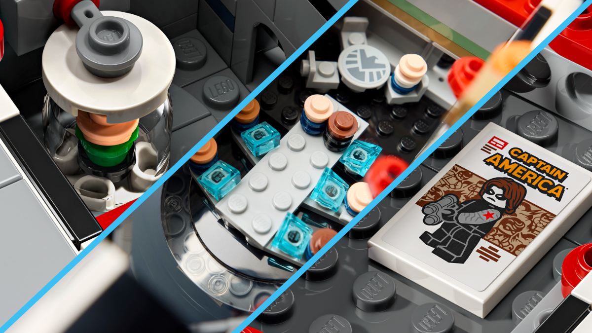 Take a closer look at LEGO Marvel 76354 S.H.I.E.L.D. Helicarrier