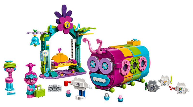 LEGO Trolls World Tour 41256 Rainbow Caterbus revealed