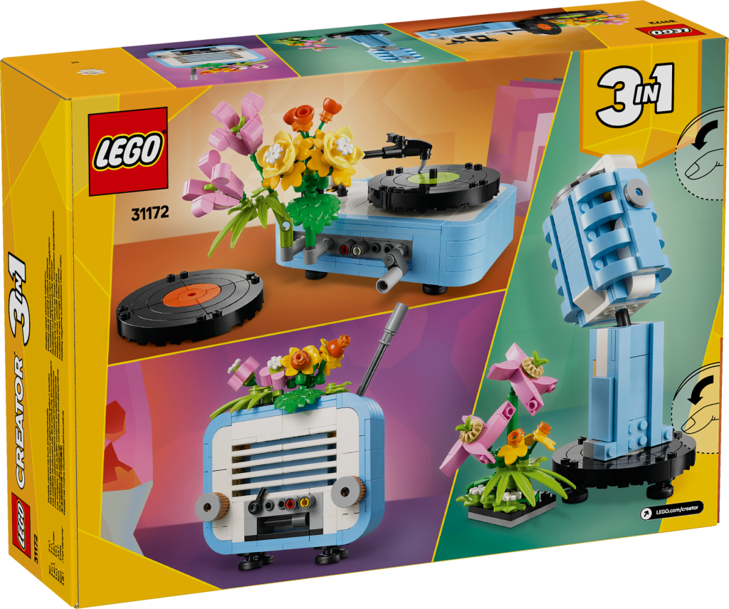 LEGO Creator 3 in 1 31172 Record Player with Flowers 2 1024x855