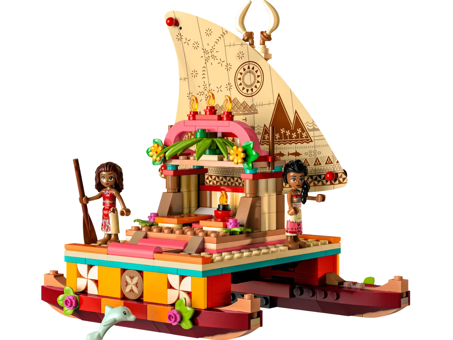 LEGO Disney 43210 Moanas Wayfinding Boat contents
