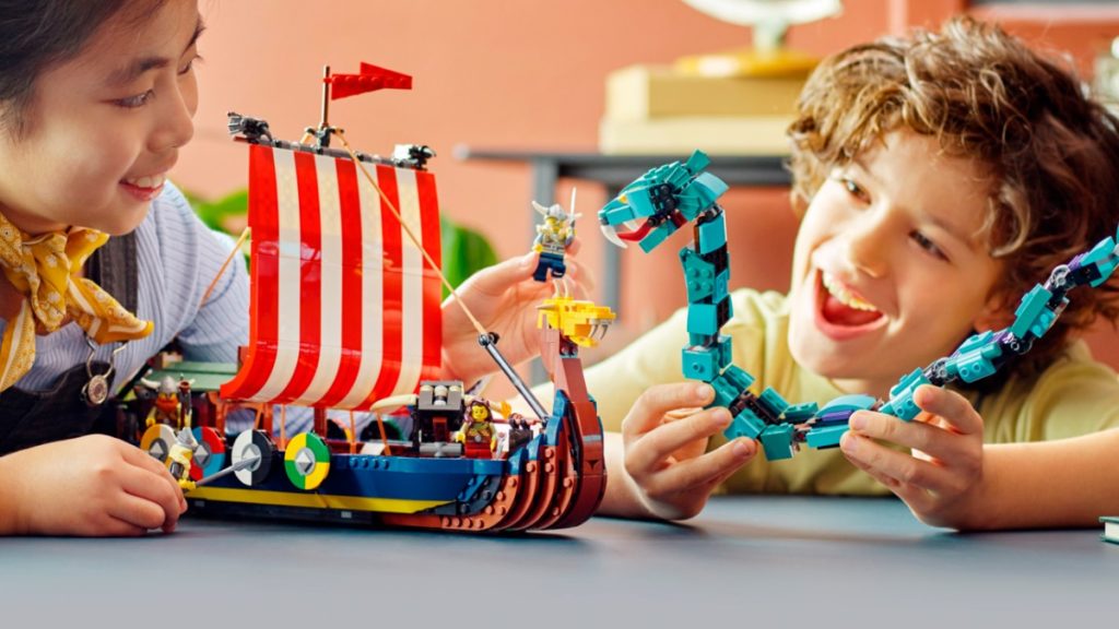 LEGO Creator 3 in 1 31132 Viking Ship and the Midgard Serpent lifestyle featured 1024x576